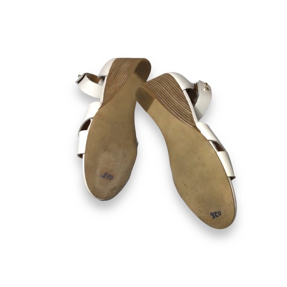 Steve Madden Wedge Heel Open Toe Shoe "Nilla", Bone, Size 9 - Picture 5 of 12